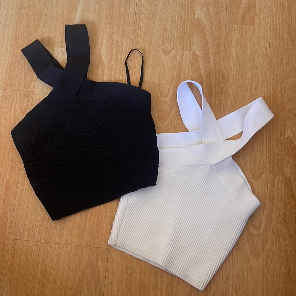 Aritzia Criss Cross Basic Tops - image 1